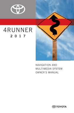 2017 Toyota 4Runner Navigation Manual